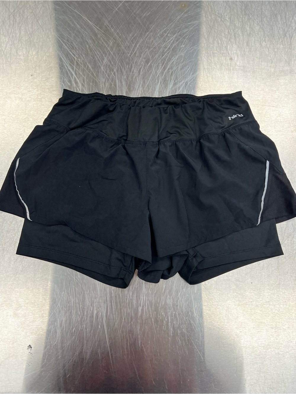 Hind Black Women's 2-in-1 Athletic Shorts Large